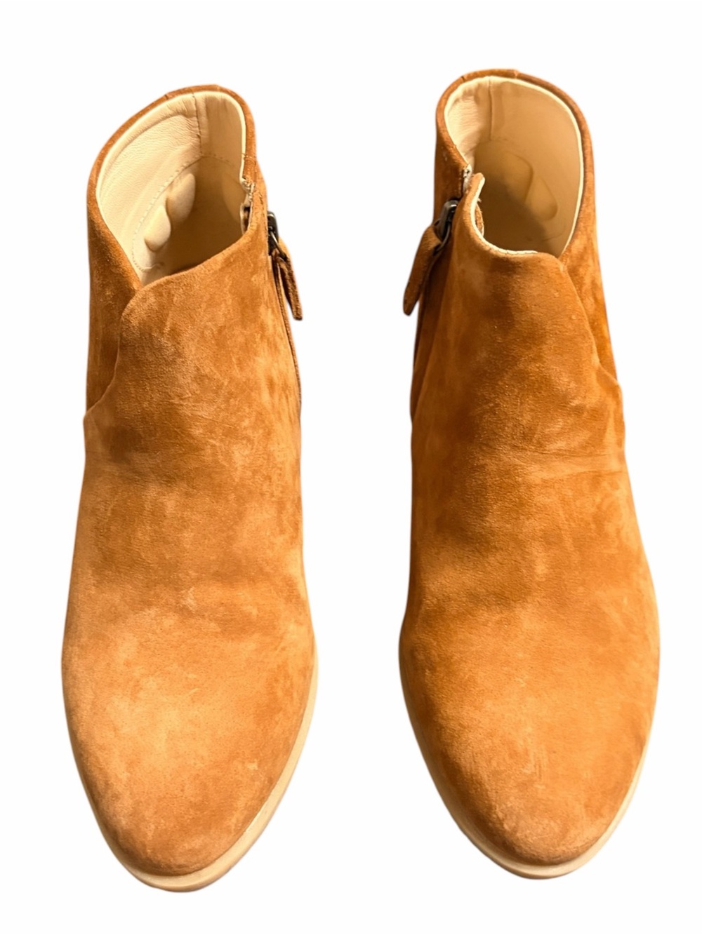 Hush Puppies Tan Suede Ankle Booties
